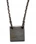 GUCCI (グッチ) スクエアプレートネックレス シルバー：15000円