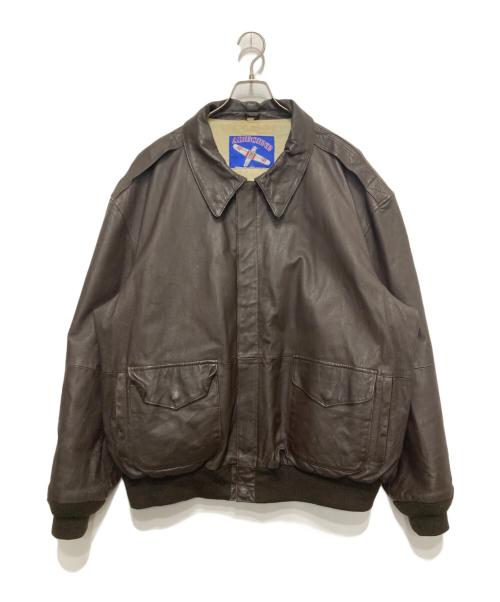 airborne（エアボーン）airborne (エアボーン) 90s A-2 レザージャケット ブラウン サイズ:不明の古着・服飾アイテム