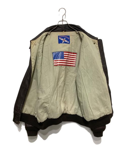 airborne（エアボーン）airborne (エアボーン) 90s A-2 レザージャケット ブラウン サイズ:不明の古着・服飾アイテム