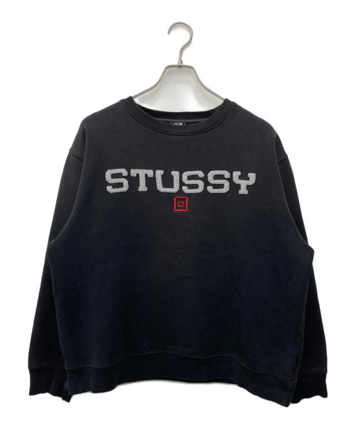 stussy（ステューシー）stussy (ステューシー) ロゴ刺繍スウェット ブラック サイズ:Ｌの古着・服飾アイテム