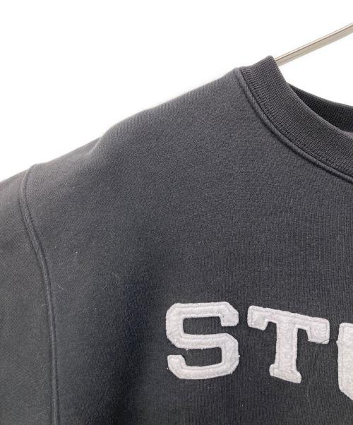stussy（ステューシー）stussy (ステューシー) ロゴ刺繍スウェット ブラック サイズ:Ｌの古着・服飾アイテム