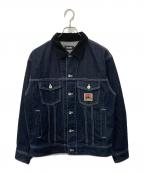 X-LARGEエクストララージ）の古着「PATCHED TRUCKER JACKET」｜インディゴ