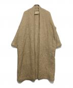 evam evaエヴァムエヴァ）の古着「wool tweed long robe」｜ベージュ