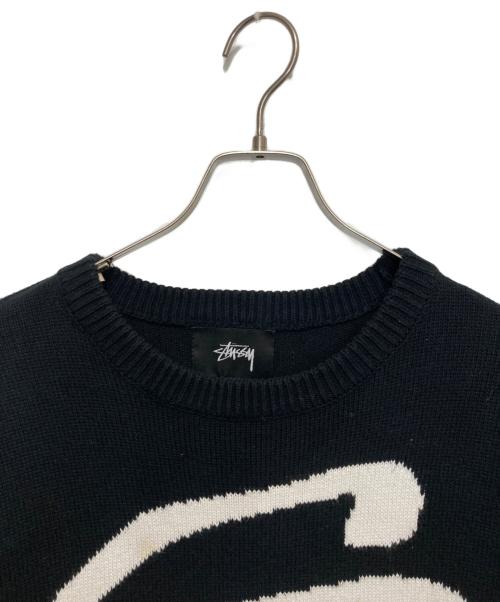 stussy（ステューシー）stussy (ステューシー) Curly S Sweater ブラック サイズ:Lの古着・服飾アイテム