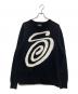 stussy（ステューシー）の古着「Curly S Sweater」｜ブラック