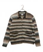 OBEYオベイ）の古着「REGGIE ZIP UP CARDIGAN」｜ベージュ