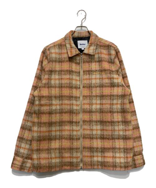 butter（バター）Butter (バター) PLAID FLANNEL ZIP THROUGH SHIRT オレンジ サイズ:Lの古着・服飾アイテム