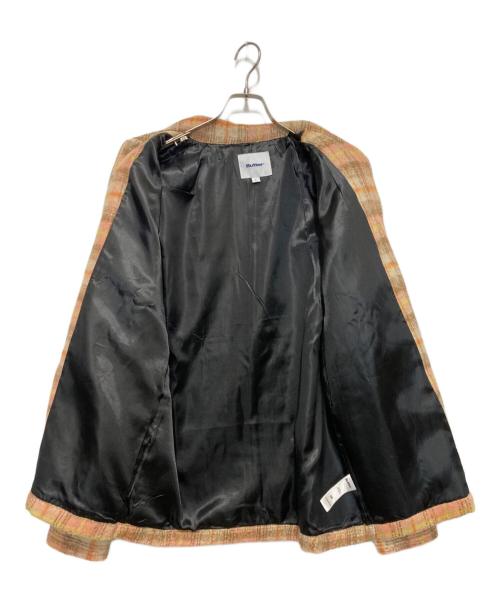 butter（バター）Butter (バター) PLAID FLANNEL ZIP THROUGH SHIRT オレンジ サイズ:Lの古着・服飾アイテム