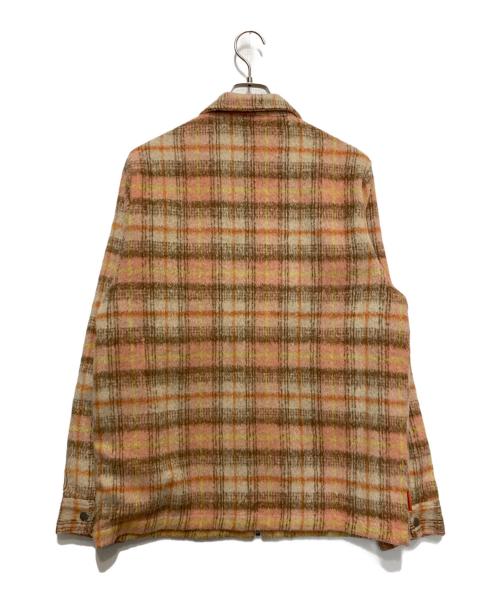 butter（バター）Butter (バター) PLAID FLANNEL ZIP THROUGH SHIRT オレンジ サイズ:Lの古着・服飾アイテム