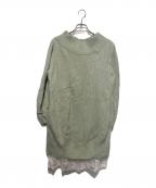 Snidelスナイデル）の古着「ニットセットキャミミニワンピース」｜グリーン