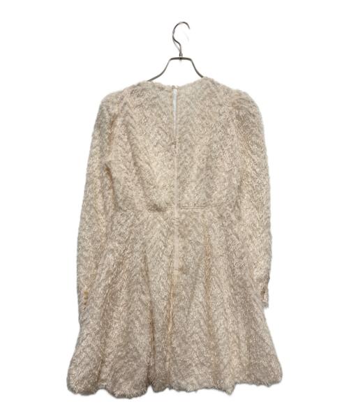 COCODEAL（ココディール）COCODEAL (ココディール) ジャガードペプラムミニワンピース アイボリー サイズ:2の古着・服飾アイテム
