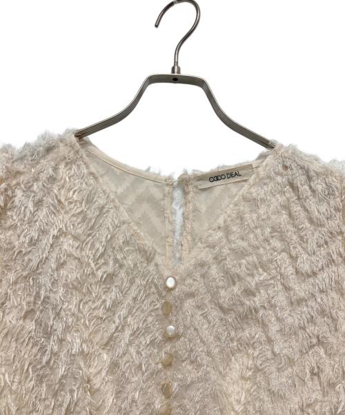 COCODEAL（ココディール）COCODEAL (ココディール) ジャガードペプラムミニワンピース アイボリー サイズ:2の古着・服飾アイテム