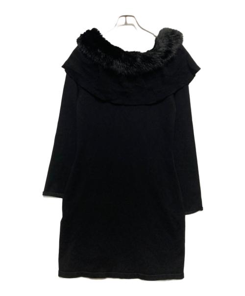 HER LIP TO（ハーリップトゥ）Her lip to (ハーリップトゥ) Ritz Faux Fur Mini Dress ブラック サイズ:Mの古着・服飾アイテム