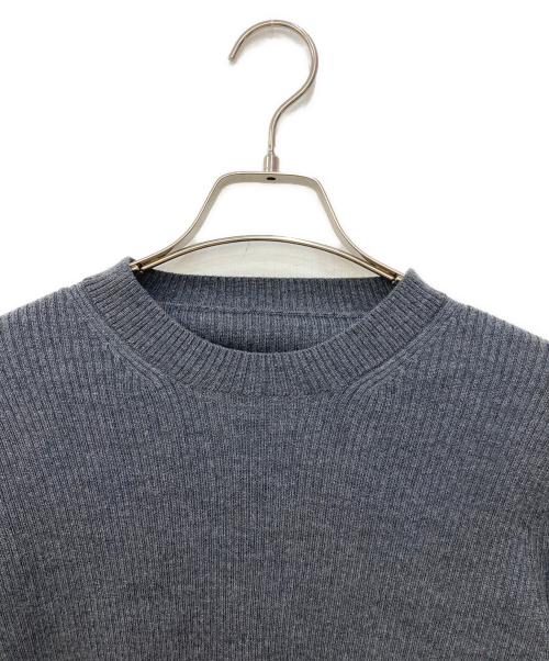 Gypsohila（ジプソフィア）Gypsohila (ジプソフィア) Crochet Sleeve CrewNeck Knit グレー サイズ:FREEの古着・服飾アイテム