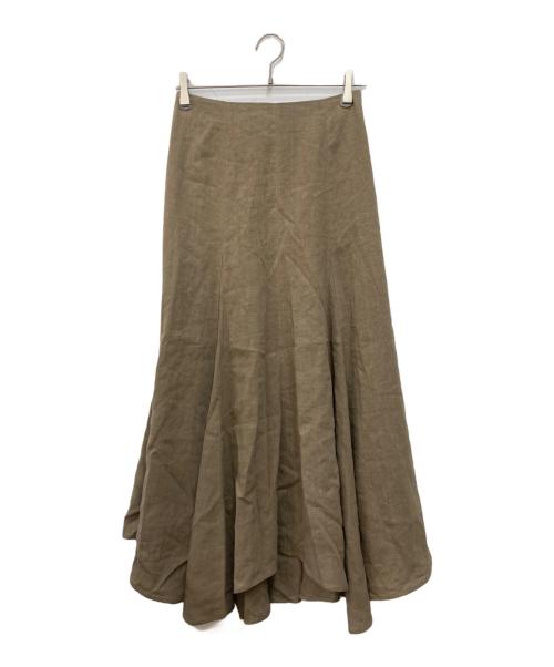 CADUNE（カデュネ）CADUNE (カデュネ) リネンスカート オリーブ サイズ:38 未使用品の古着・服飾アイテム