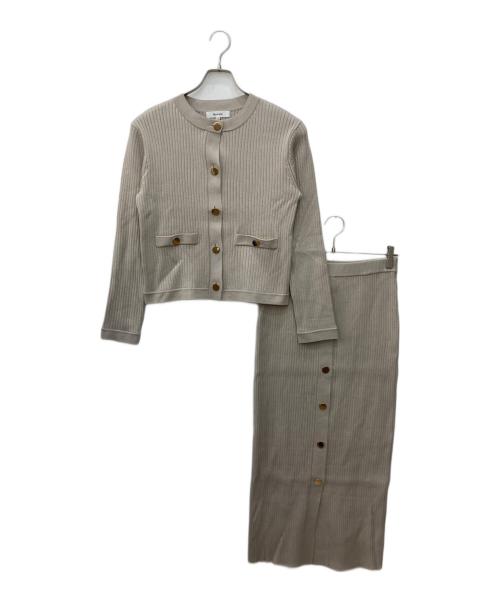 Mystrada（マイストラーダ）Mystrada (マイストラーダ) ニットセットアップ ベージュ サイズ:38の古着・服飾アイテム