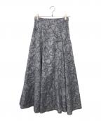 Mystradaマイストラーダ）の古着「ふくれフロッキーフレアスカート」｜グレー