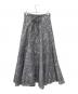 Mystrada (マイストラーダ) ふくれフロッキーフレアスカート グレー サイズ:38 未使用品：6000円