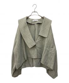 HeRIN.CYE（ヘリンドットサイ）の古着「Asymmetry collar jacket」｜グレー