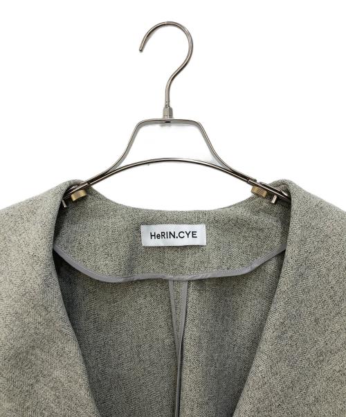 HeRIN.CYE（ヘリンドットサイ）HeRIN.CYE (ヘリンドットサイ) Asymmetry collar jacket グレー サイズ:FREEの古着・服飾アイテム