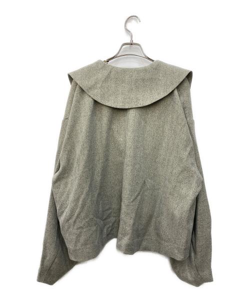 HeRIN.CYE（ヘリンドットサイ）HeRIN.CYE (ヘリンドットサイ) Asymmetry collar jacket グレー サイズ:FREEの古着・服飾アイテム