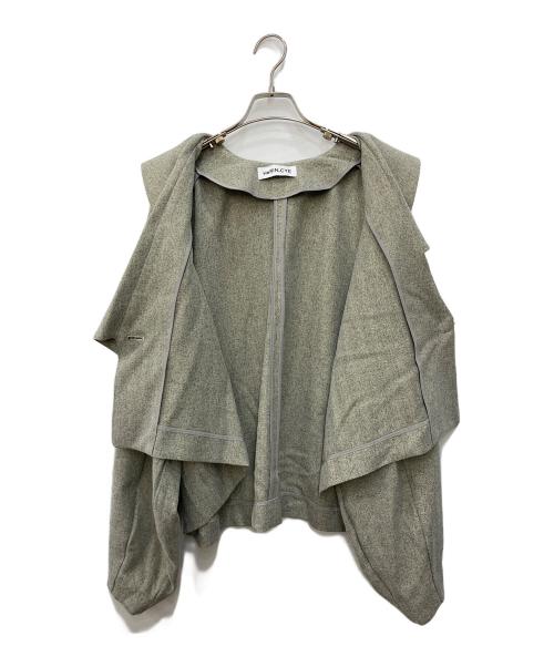 HeRIN.CYE（ヘリンドットサイ）HeRIN.CYE (ヘリンドットサイ) Asymmetry collar jacket グレー サイズ:FREEの古着・服飾アイテム