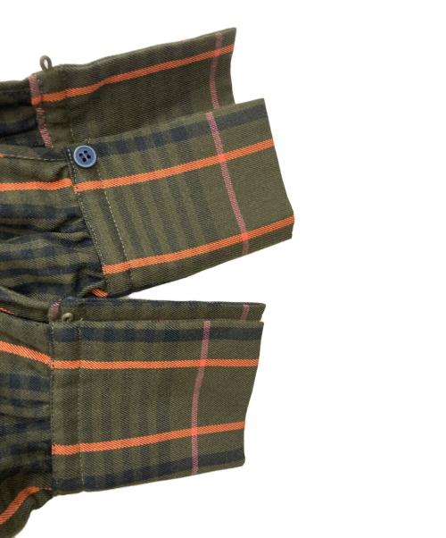 Ameri（アメリ）AMERI (アメリ) HEERFUL CHECK TOP オリーブ サイズ:FREEの古着・服飾アイテム