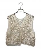 Ameriアメリ）の古着「2WAY SATIN BATTEN LACE VEST」｜アイボリー