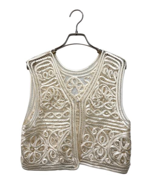 Ameri（アメリ）AMERI (アメリ) 2WAY SATIN BATTEN LACE VEST アイボリー サイズ:FREEの古着・服飾アイテム