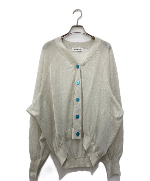 HeRIN.CYE（ヘリンドットサイ）HeRIN.CYE (ヘリンドットサイ) SUKASHI knit cardigan ベージュ サイズ:FREEの古着・服飾アイテム