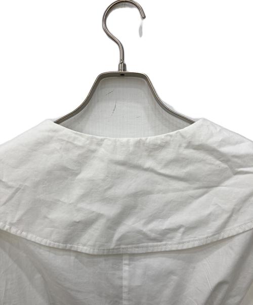 CLANE（クラネ）CLANE (クラネ) BIG COLLAR DRAWSTRING BLOUSE ホワイト サイズ:2の古着・服飾アイテム