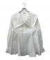 CLANE（クラネ）の古着「BIG COLLAR DRAWSTRING BLOUSE」｜ホワイト