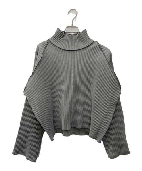kotohayokozawa（コトハヨコザワ）kotohayokozawa (コトハヨコザワ) ハイネックプリーツカットソー グレー サイズ:不明の古着・服飾アイテム