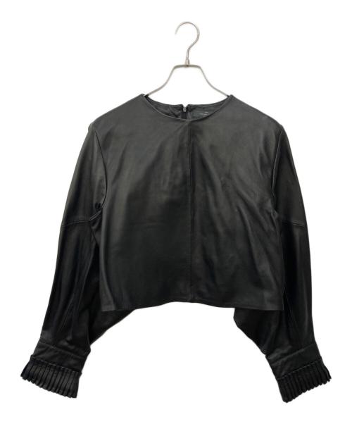 ZARA（ザラ）ZARA (ザラ) レザープルオーバーブラウス ブラック サイズ:Ｍの古着・服飾アイテム