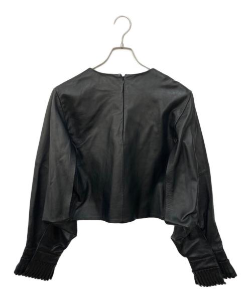 ZARA（ザラ）ZARA (ザラ) レザープルオーバーブラウス ブラック サイズ:Ｍの古着・服飾アイテム