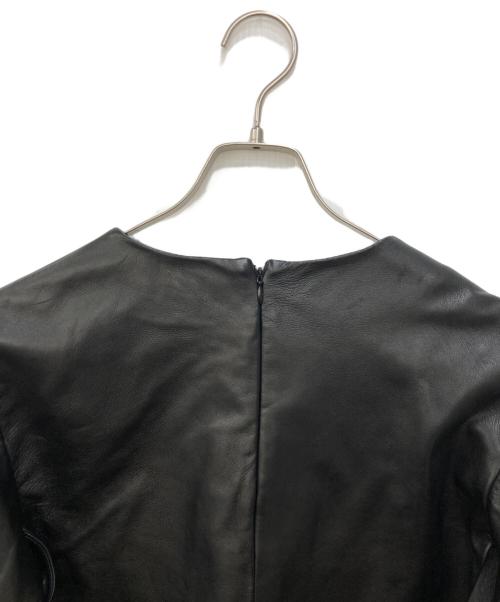 ZARA（ザラ）ZARA (ザラ) レザープルオーバーブラウス ブラック サイズ:Ｍの古着・服飾アイテム