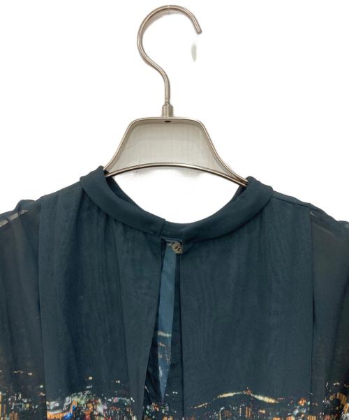 TELMA（テルマ）TELMA (テルマ) Printed Tuck Shirt ブラック サイズ:Mの古着・服飾アイテム