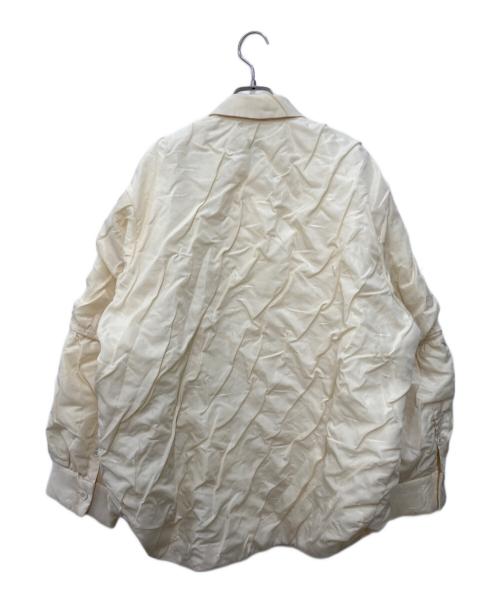 CLANE（クラネ）CLANE (クラネ) PADDED CRUMPLY SHIRT JACKET アイボリー サイズ:2の古着・服飾アイテム