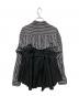 sacai (サカイ) BUSTIER DETAIL PEPLUM COTTON POPLIN SHIRT ブラック×ネイビー サイズ:2：15000円