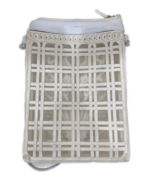 Mame Kurogouchi（マメクロゴウチ）Mame Kurogouchi (マメクロゴウチ) Cording Embroidery Pouch アイボリーの古着・服飾アイテム