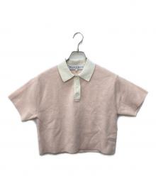J.W.ANDERSON（ジェイダブリューアンダーソン）の古着「CROPPED POLO TOP　クロップド ポロ トップ」｜ピンク