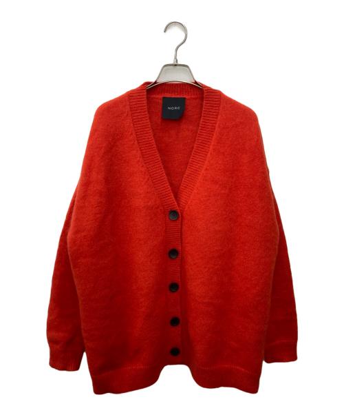N.O.R.C（ノーク）N.O.R.C (ノーク) キッドモヘアシャギーニットカーディガン レッド サイズ:FREEの古着・服飾アイテム