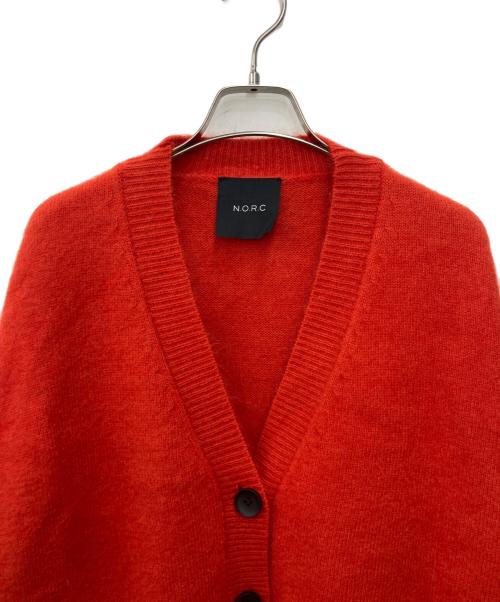 N.O.R.C（ノーク）N.O.R.C (ノーク) キッドモヘアシャギーニットカーディガン レッド サイズ:FREEの古着・服飾アイテム