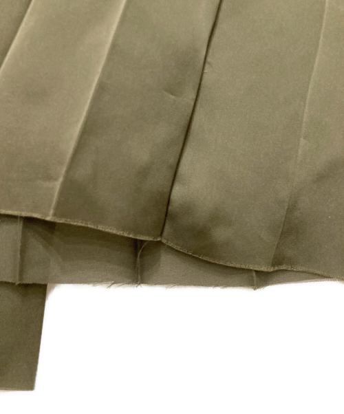 sacai（サカイ）sacai (サカイ) 素材切替アコーディオンプリーツスカート グリーン サイズ:2の古着・服飾アイテム