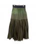 sacai (サカイ) 素材切替アコーディオンプリーツスカート グリーン サイズ:2：15000円