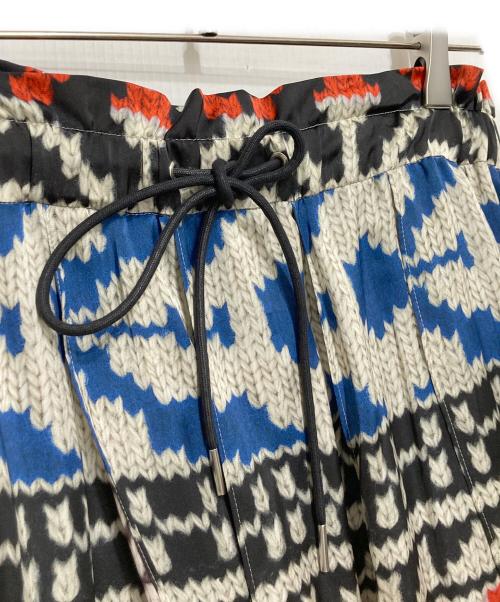 sacai（サカイ）sacai (サカイ) Pattern Knit Print Skirt マルチカラー サイズ:2の古着・服飾アイテム