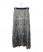 MURRALミューラル）の古着「Everlasting embroidery lace skirt　エバーラスティング エンブロイダリー レース スカート」｜ネイビー