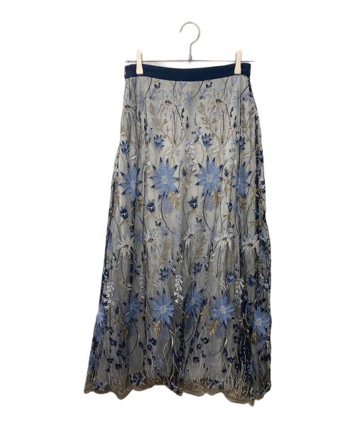 MURRAL（ミューラル）MURRAL (ミューラル) Everlasting embroidery lace skirt　エバーラスティング エンブロイダリー レース スカート ネイビー サイズ:SIZE 2の古着・服飾アイテム