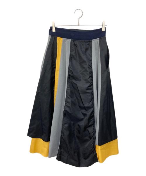 ENFOLD（エンフォルド）ENFOLD (エンフォルド) ナイロン切り替えツイルロングスカート マルチカラー サイズ:Ｓの古着・服飾アイテム