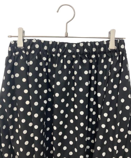 COMME des GARCONS COMME des GARCONS（コムデギャルソン コムデギャルソン）COMME des GARCONS COMME des GARCONS (コムデギャルソン コムデギャルソン) ポリエステルドット変形フリル装飾ドローストリングボリュームスカート ブラック サイズ:Sの古着・服飾アイテム